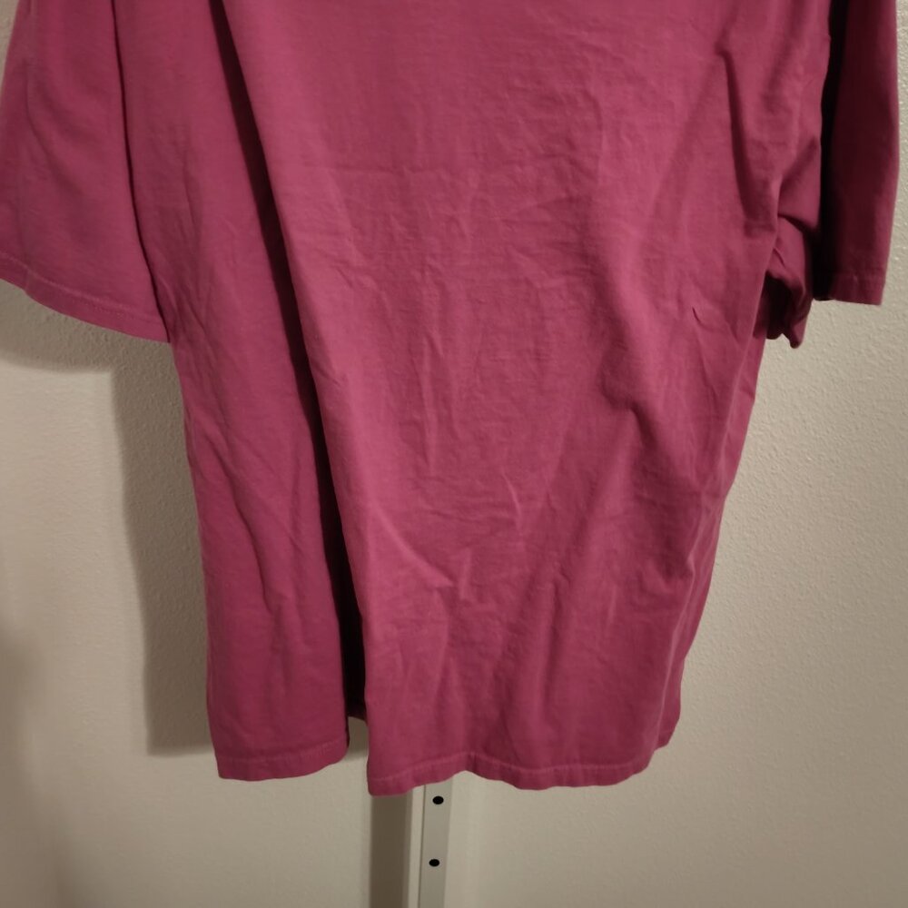 Jerzees Women's Short Sleeve Crewneck Top Size XL Cotton Pink Vintage - Picture 9 of 10